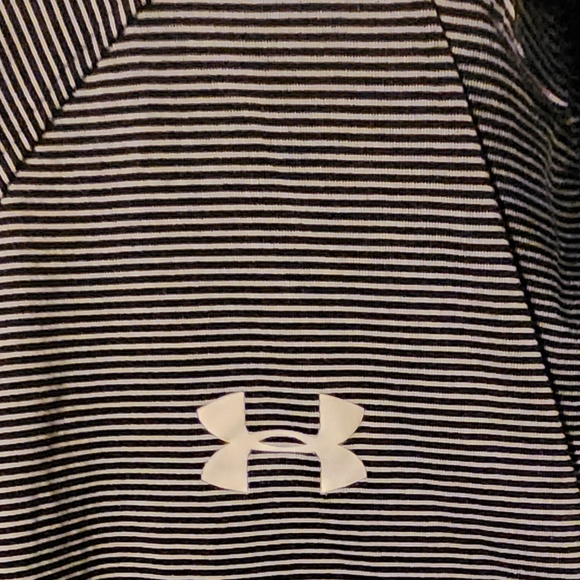 Under Armour Black and White Striped Pullover - Picture 3 of 5